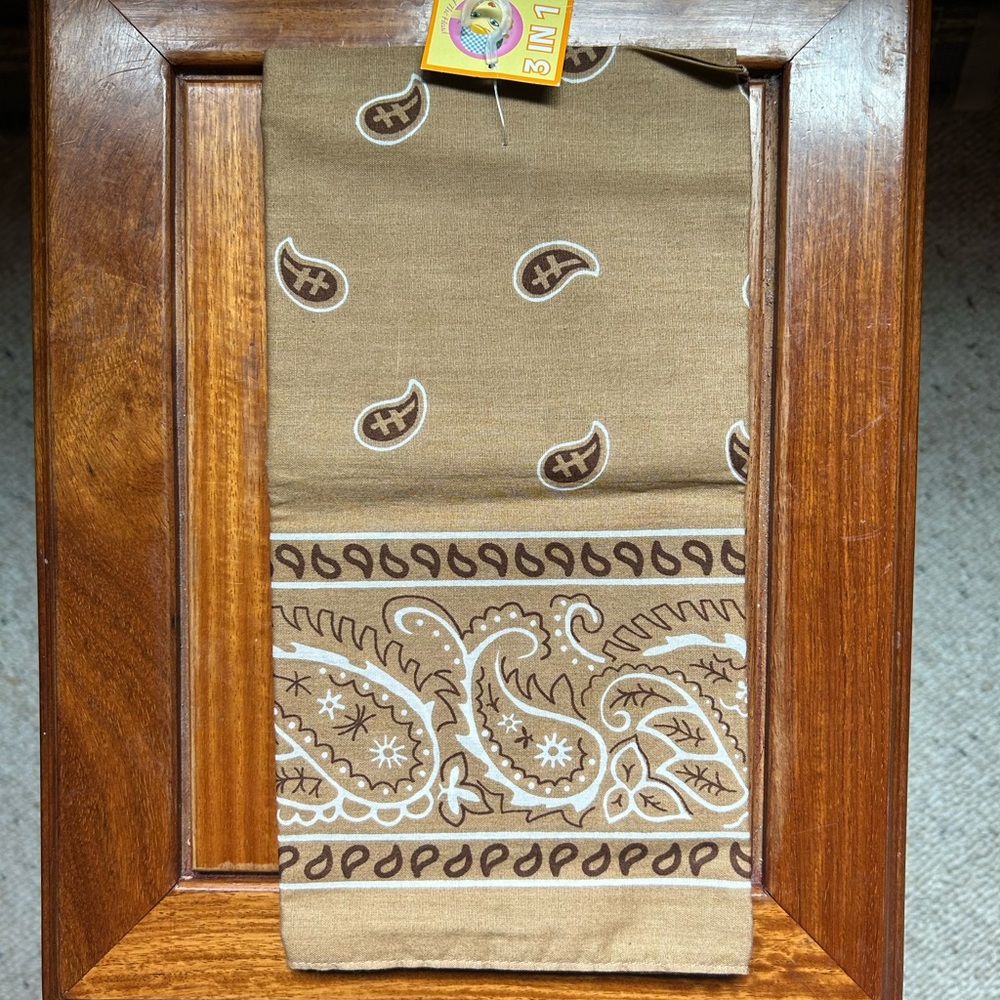 Light Brown Paisley Bandana